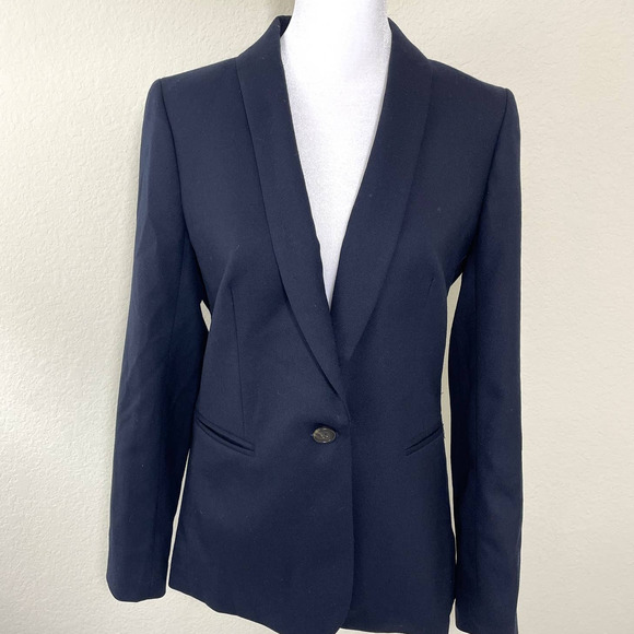 J. Crew Parke Blazer Jacket Wool Navy Blue Size 2 - Picture 1 of 14